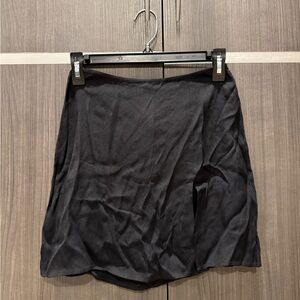 Reformation Black Mini Slip Skirt for Night Out